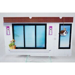 2021 Barbie Dream House Replacement Part Bathroom and Outside Wall 2nd Floor